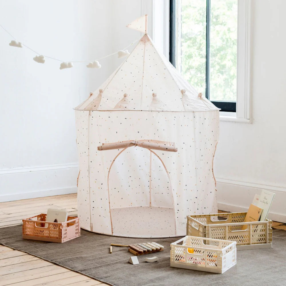 3 Sprouts Terrazzo Beige Recycled Fabric Play Tent 加拿大再生布料水磨石米色遊戲帳篷