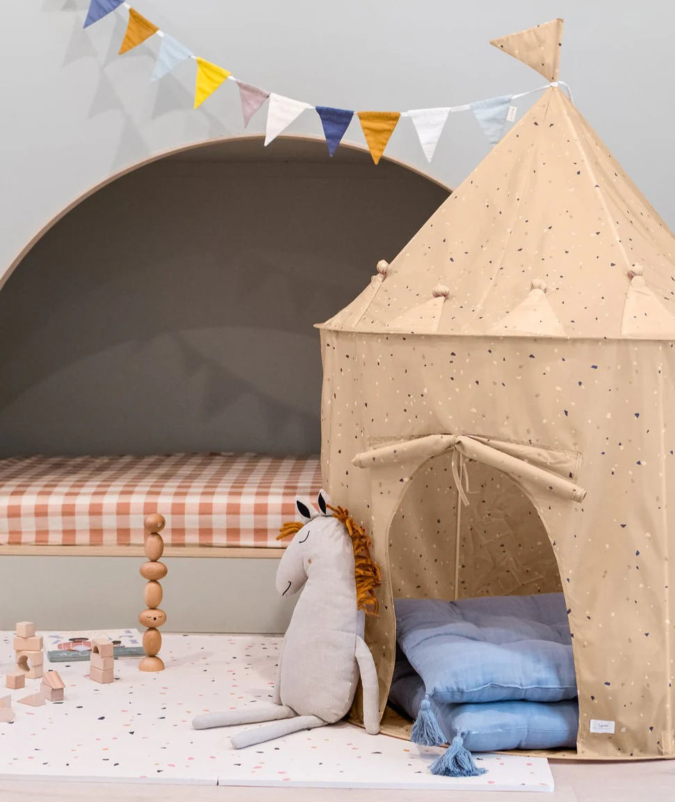 3 Sprouts Terrazzo Clay Recycled Fabric Play Tent 加拿大再生布料水磨石粘土色遊戲帳篷