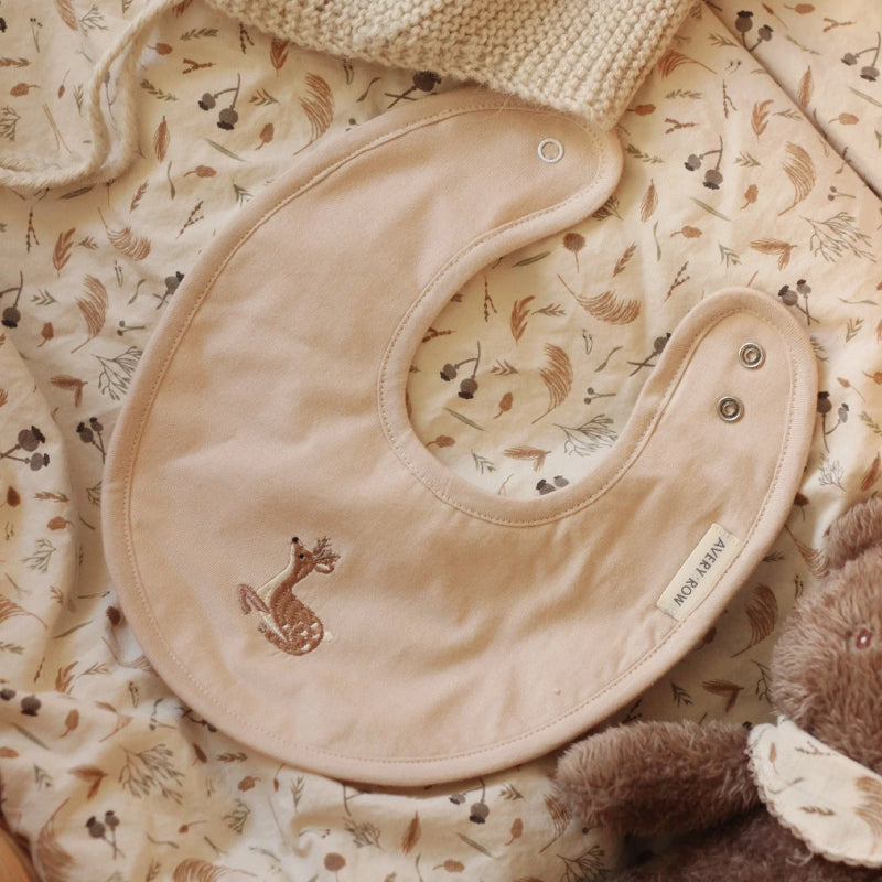 Avery Row Embroidered Cotton Bib Deer 英國小鹿刺繡有機棉圍兜