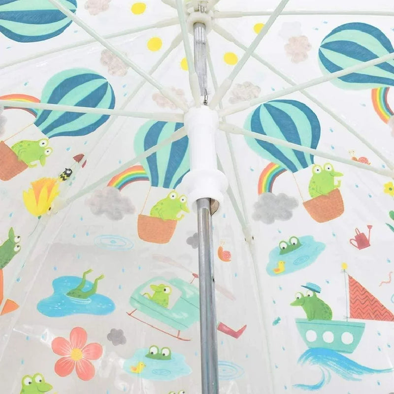 Djeco Color Changing Kids Umbrella Froglets 法國兒童小青蛙插畫變色透明雨傘