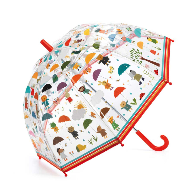 Djeco Color Changing Kids Umbrella Under The Rain 法國兒童雨中漫步插畫變色透明雨傘