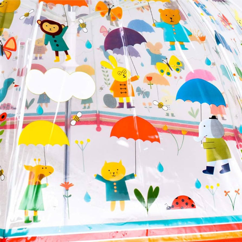 Djeco Color Changing Kids Umbrella Under The Rain 法國兒童雨中漫步插畫變色透明雨傘