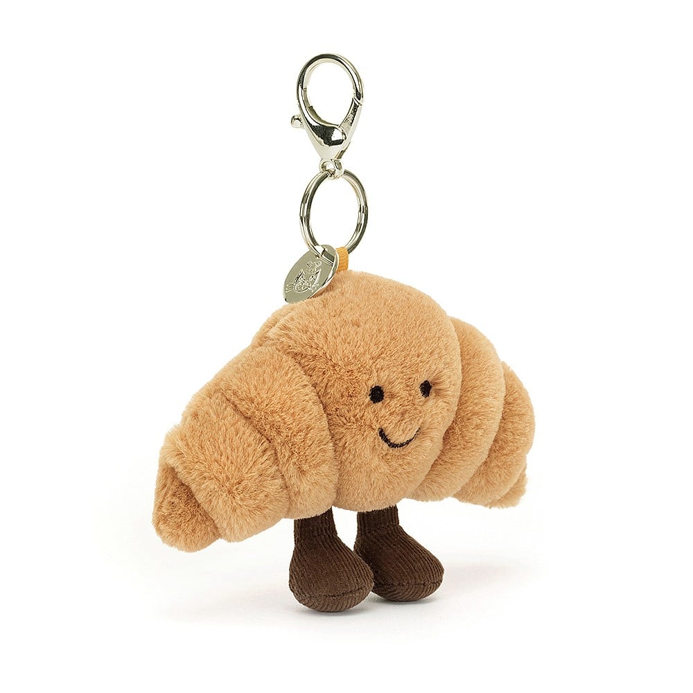 Jellycat Amuseable Croissant Bag Charm 微笑牛角包吊飾 16cm