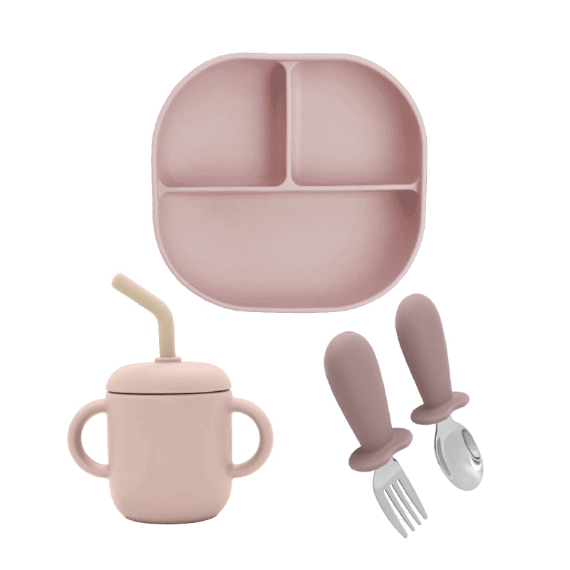 Maison Rue Little Hands Utensils Rose 美國小手自行餵食玫瑰色學習餐具