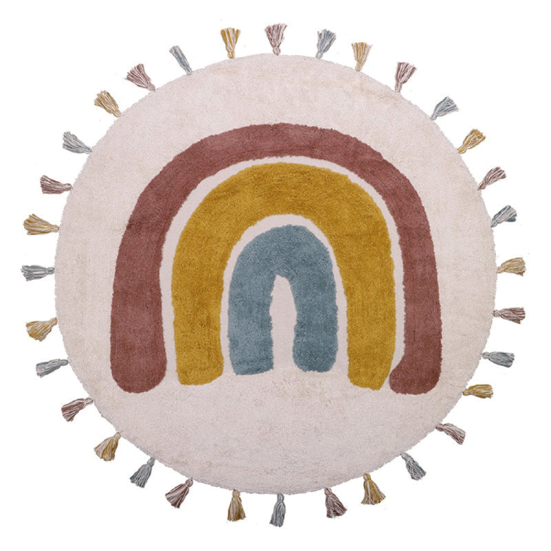 NATTIOT Rainbow Round Rug 法國彩虹純棉兒童圓形地毯