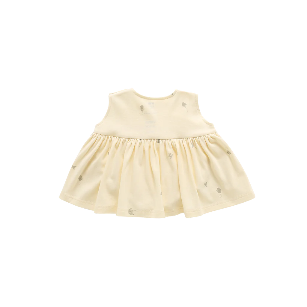 OMAMImini Baby Fit & Flare Dress Cream Color 純棉奶油色喇叭連身裙