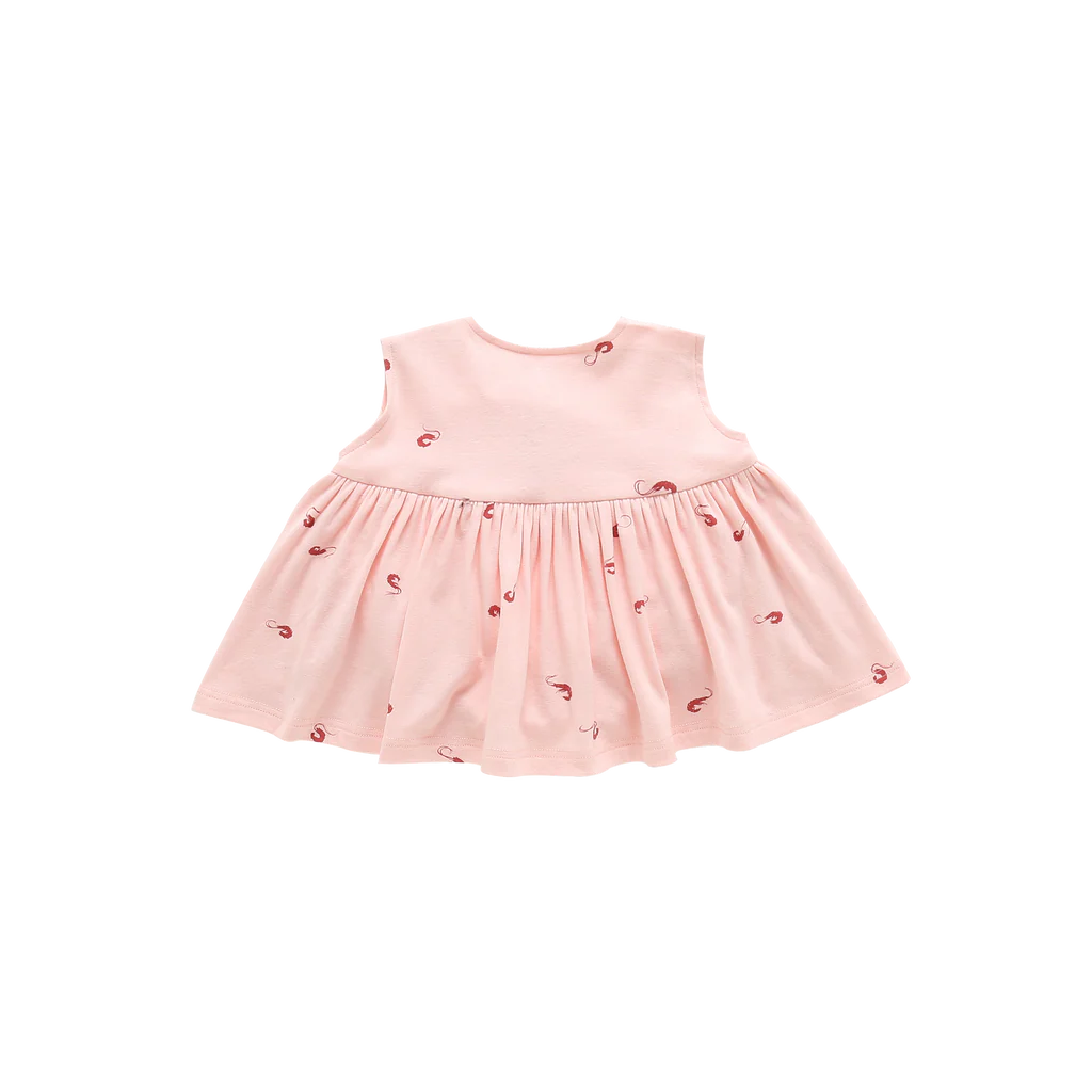 OMAMImini Baby Fit & Flare Dress Pink Color 純棉粉紅色喇叭連身裙