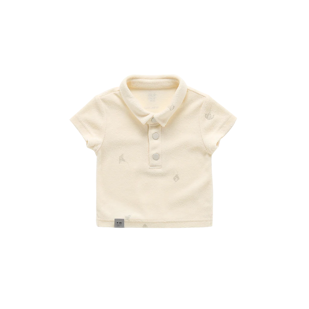 OMAMImini Baby Polo Shirt Cream Color 嬰兒毛巾布奶油色 Polo 上衣