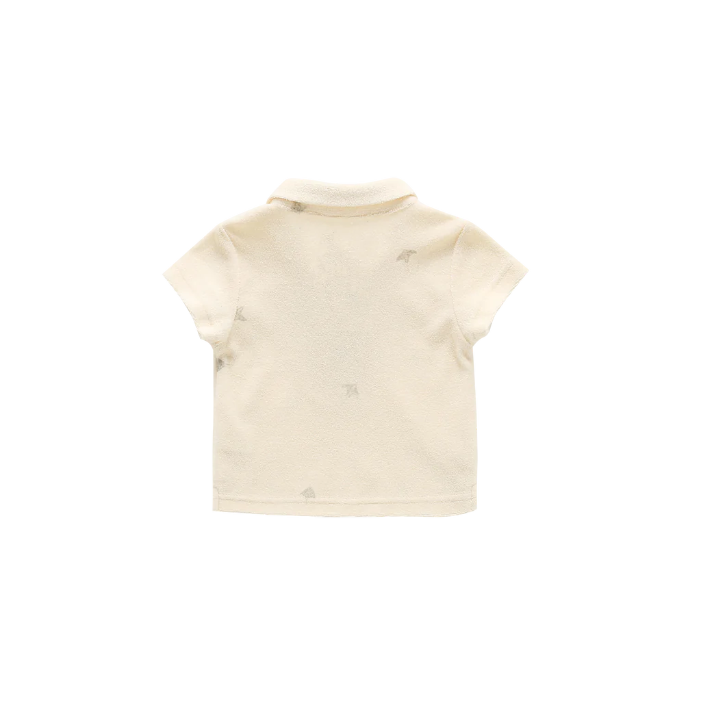 OMAMImini Baby Polo Shirt Cream Color 嬰兒毛巾布奶油色 Polo 上衣