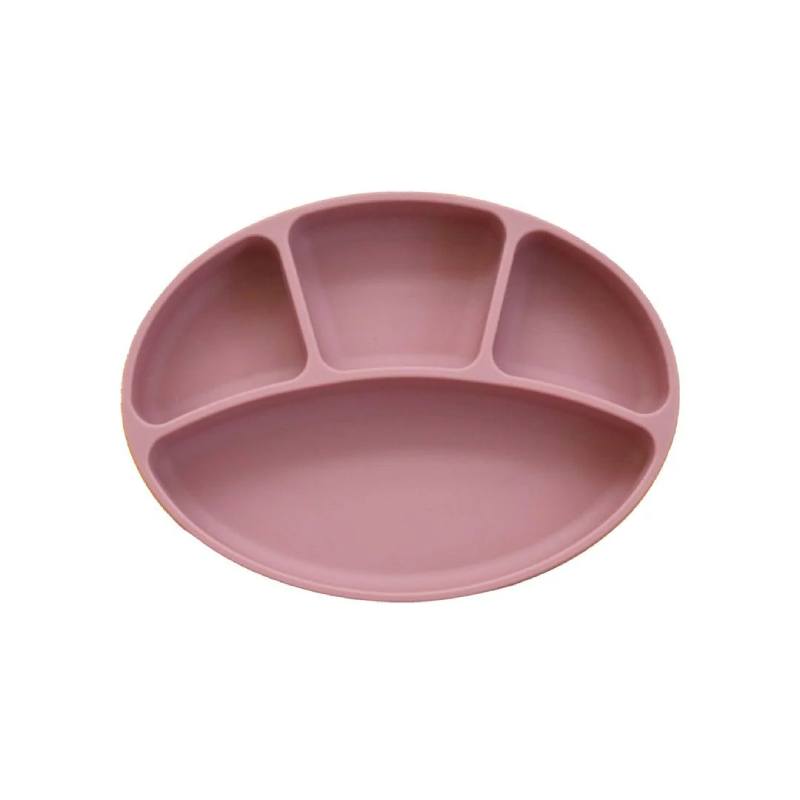 MODU'I Silicone Suction Tray Pink 鉑金矽膠 分隔吸盤餐盤 粉紅色