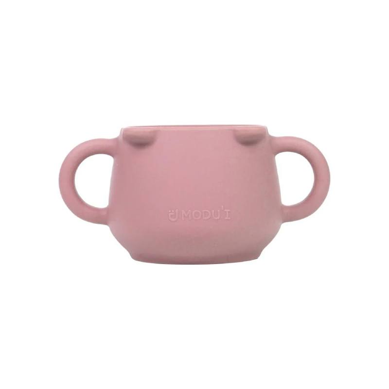 MODU'I Silicone Bear Cup Pink 鉑金矽膠 小熊雙耳飲水杯 粉紅色