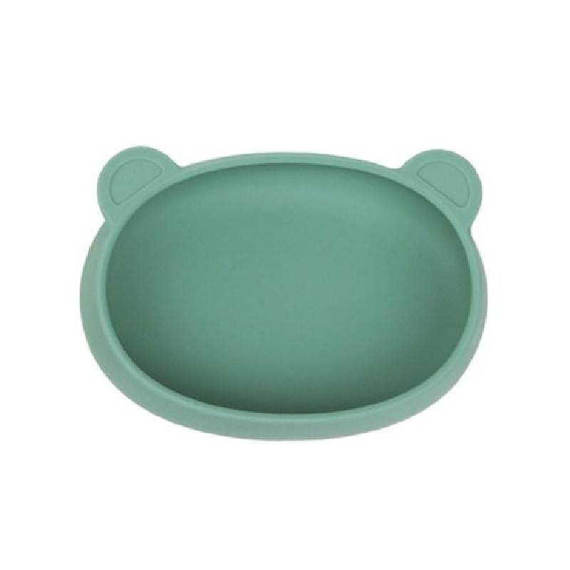 MODU'I Silicone Bear Plate Mint 鉑金矽膠 小熊餐盤 薄荷綠