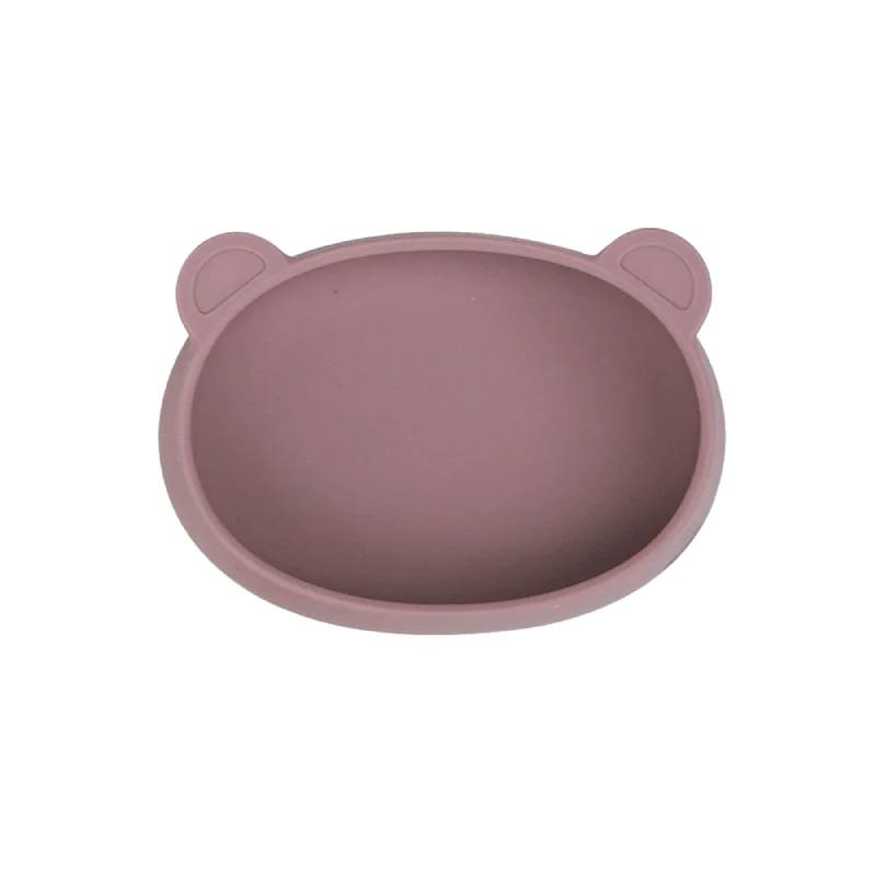 MODU'I Silicone Bear Plate Pink 鉑金矽膠 小熊餐盤 粉紅色