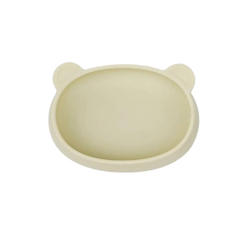 MODU'I Silicone Bear Plate Green Bean 鉑金矽膠 小熊餐盤 綠色