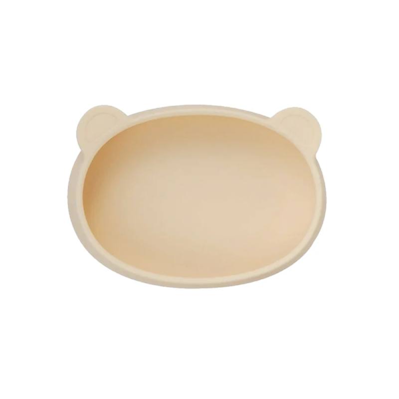 MODU'I Silicone Bear Plate Butter 鉑金矽膠 小熊餐盤 黃油色