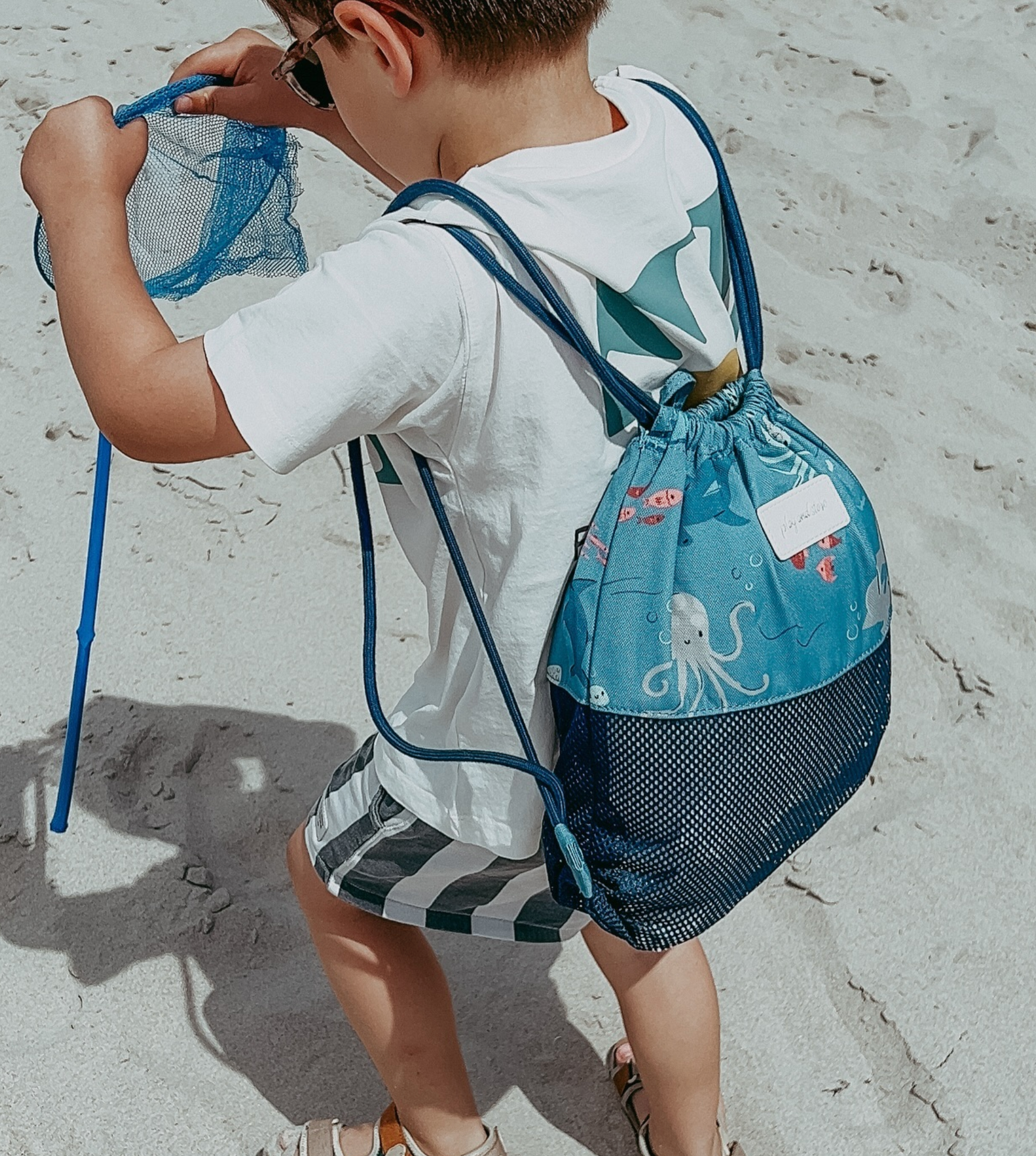 Play & Store Sharks Beach Backpack 兒童沙灘小鯊魚背包