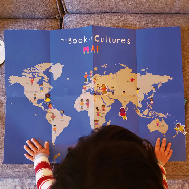 Worldwide Buddies The Book Of Cultures With Sticker & A Map 美國兒童多元文化教育書附貼紙和地圖